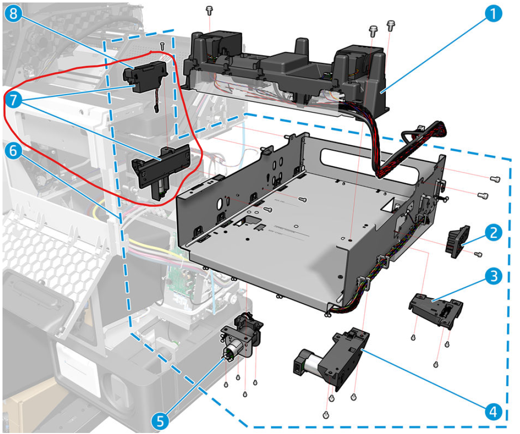 Drop Detector and Motor Assy SERV